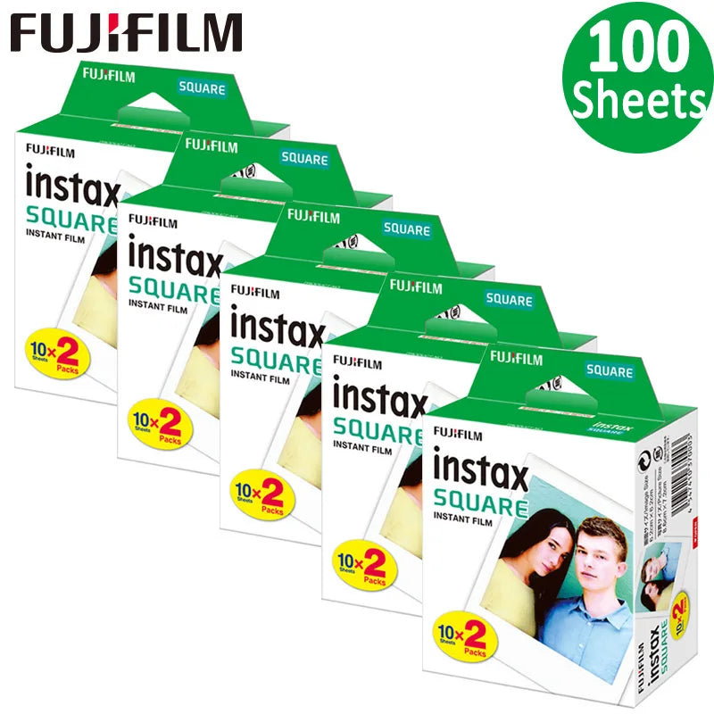 Instax Square film White Edge Photo Paper (10-100 pcs) For Fujifilm SQ10 SQ6 SQ20 SQ40 Instant Films Camera Share SP-3 Printer