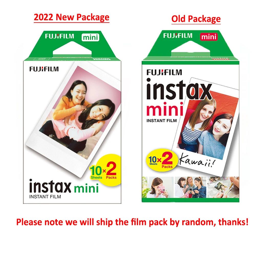 Fujifilm Instax Mini Film White 10 20 40 60 80 100 Sheets For FUJI Instant Photo Camera Mini 12/11 + Free Stickers（expiry-2024）